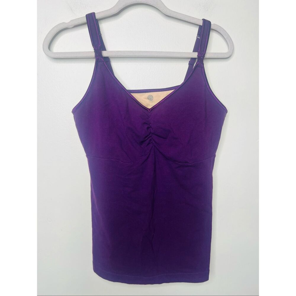 Bravado Purple Nursing Tank Top Built In Bra Cami Sz 40 DD